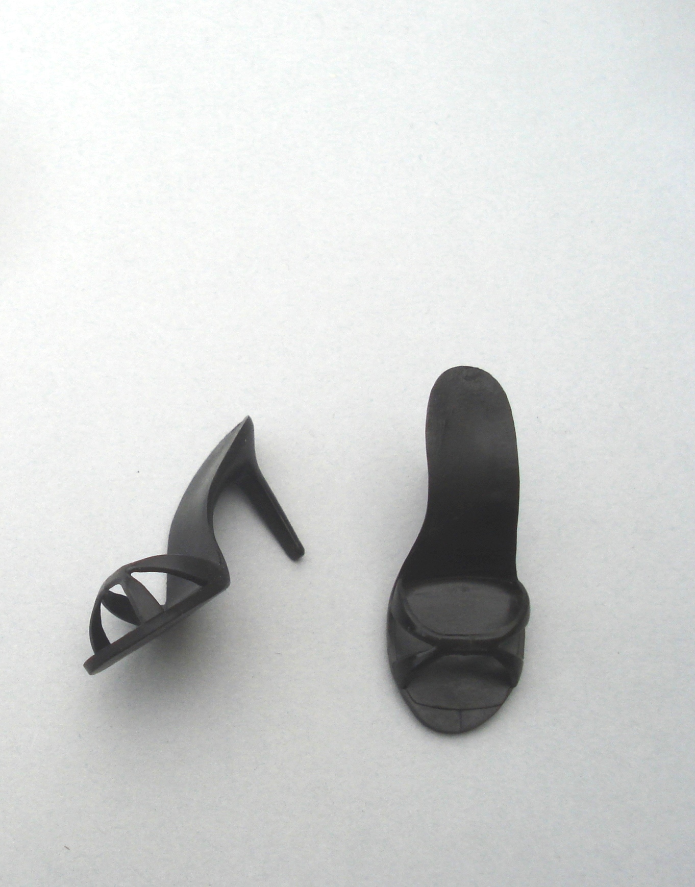 BL11  CHAUSSURES NOIRES  POUR POUPEE 39 CM